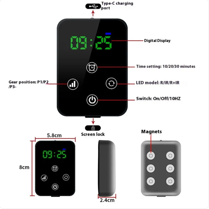 Infrared Knee Pain Relief Massager with Red Light Therapy